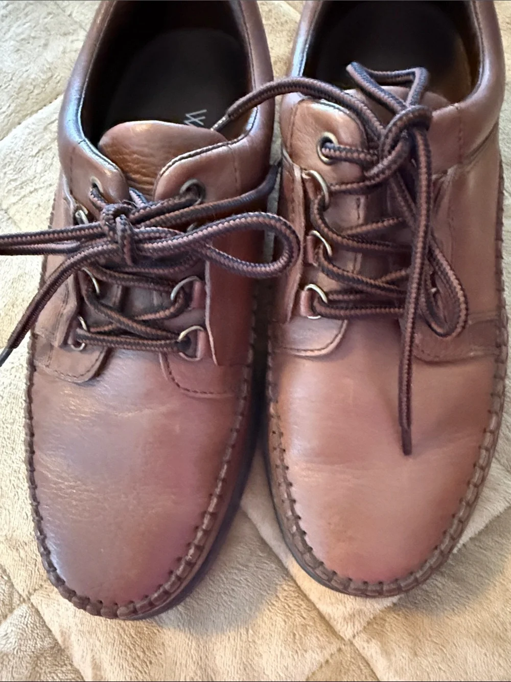 Wonderlite Men's Vinnie Leather Casual Lace-Up Derby Shoes in Dark Brown Leather